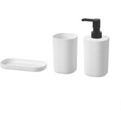 تصویر ست سرویس بهداشتی 3 پارچه ایکیا مدل 290 - سفید صدفی 