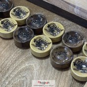 تصویر مهره تخته نرد حکاکی شیر و تاج قطر 3 سانت کد TNS72 