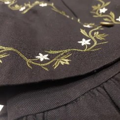 تصویر پیراهن دخترانه نوجوان مجلسی بلند کتان پاییزه 