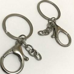 تصویر حلقه جاکلیدی با قفل استیل 