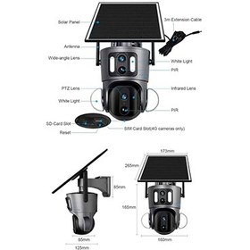 تصویر دوربین مداربسته خورشیدی چرخان سیم کارتی 