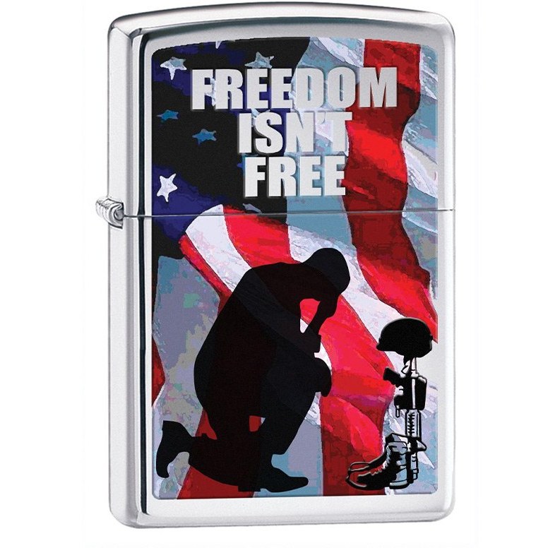 خرید و قیمت زیپو کد 28336 Freedom Isn't Free High Polish