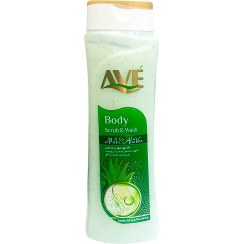 تصویر شامپو صورت و بدن لایه بردار شیر و آلوئه ورا Body Scrub And Wash Milk And AloeVera ave