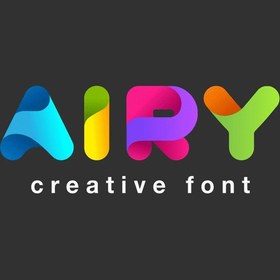 تصویر دانلود فونت انگلیسی حرفه ای Airy Font +به همراه گرادینت های ویژه 