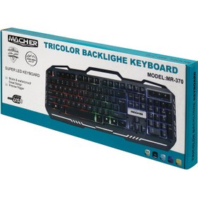 تصویر کیبورد مخصوص بازی مچر مدل MR-370 RGB ا Macher MR-370 RGB Gaming Keyboard Macher MR-370 RGB Gaming Keyboard
