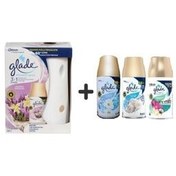تصویر Glade سیستم اتوماتیک + Lavender Fresh Cleanliness Freshx Clean Sheet Tropical Floral=3x269 ml 