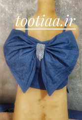 تصویر کراپ تاپ ترند اروپایی طرح پاپیون بزرگ 