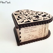 تصویر جعبه هدیه قلب فانتزی طرح جدید جنس چوبی در 5 سایز ا Heart gift box Heart gift box