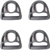 تصویر بندگیر حلقه دار کیف پلاستیکی مشکی سایز 20 میلی‌متر بسته 4 عددی 