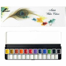 تصویر آبرنگ آقامیری (Aghamiri Watercolor Paints) - 24 تایی 