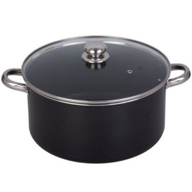 تصویر قابلمه نچسب تفلون ظرفیران سایز ۲۶ رنگ Zarfiran Teflon Non-Stick Pot Size 26 Red Color