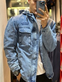 تصویر اوور کت جین تمام خز کد p58 Men's Denim Jackets