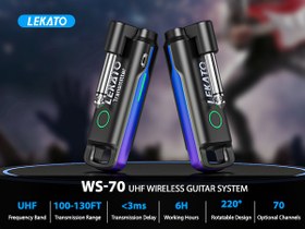 تصویر فرستنده گیرنده وایرلس گیتار Lekato Lekato ws70 wireless