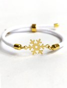 تصویر دستبند طلا دخترانه بلور برف 