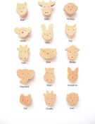 تصویر دستگیره چوبی حیوانات جنگلی کامل 