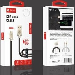 تصویر کابل تبدیل USB به microUSB پرووان مدل c02 طول 1 متر 