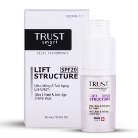 تصویر کرم دور چشم تراست اسمارت جوانساز لیفت و ضد چروک Trust lift structure anti aging eye cream 15ml