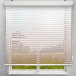 تصویر پرده سیلوئت طرح گردینت رنگ نسکافه ای کد HS1-04 