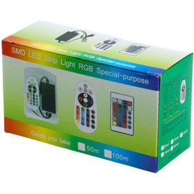 تصویر سوکت ریسه RGB طول ۵۰ سانتی متری + ریموت کنترل ا LED RGB Socket 50cm With Remote Control LED RGB Socket 50cm With Remote Control