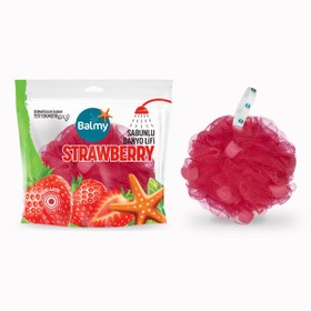 تصویر لیف و اسفنج حمام اورجینال برند Balmy مدل Strawberry Soap Bath Puff کد 46014094 