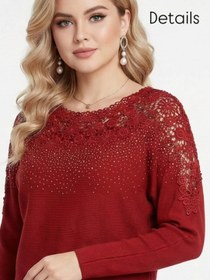 تصویر بلوز بافت - طوسی 