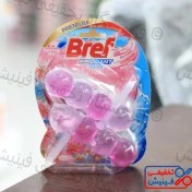 تصویر خوشبو کننده و ضدعفونی کننده توالت فرنگی برف Bref با رایحه باران بهاری 8 عددی 