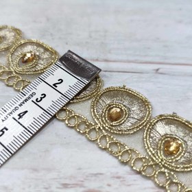 تصویر نوار یراق هندی طلایی 