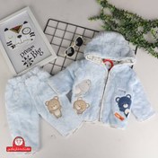 تصویر ست نوزادی طرح اسب آبی 