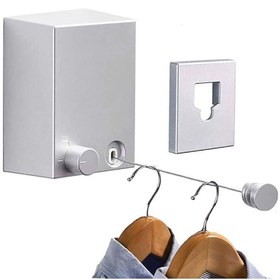 تصویر بند رخت فلزی دیواری Wall mounted metal clothesline