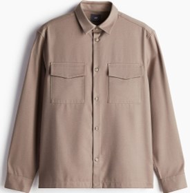 تصویر پیراهن کار با فیت معمولی برند H&M Regular Fit Utility Overshirt