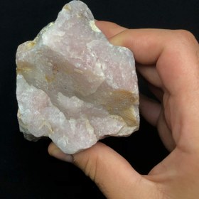 تصویر سنگ راف رز کوارتز صورتی و اسموکی کوارتز نمونه بزرگ مناسب کلکسیون Rose quartz