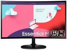 تصویر مانیتور خمیده سامسونگ مدل S3 S36C S24C360EAM سایز 24 اینچ Samsung S3 S36C S24C360EAM 24Inch FHD Monitor