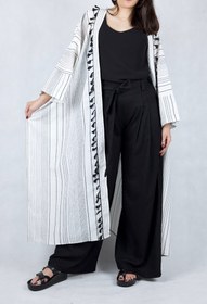 تصویر پانچ بلند و شلوار نخی 