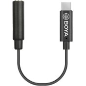 تصویر کابل تبدیل میکروفن بویا BOYA BY-K9 3.5mm Trrs to USB Type-C Cable 