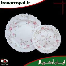 تصویر سرویس غذاخوری 25 پارچه آرکوپال (۶ نفره) رستا صورتی iropal 25 Pcs