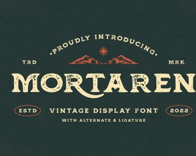 تصویر فونت نمایشگر Mortaren Vintage 