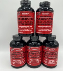 تصویر آمینو بیف کارنیور ماسل مدز ۳۰۰ قرص Carnivor Beef Aminos MuscleMeds 300 Tablets