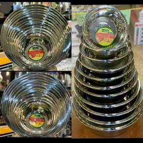 تصویر آبکش و لگن تمام استیل ضد زنگ و آهنربا نگیر برند یونیک اصل ستاره دار سری11تایی 