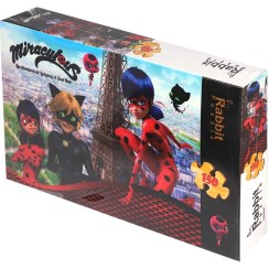 تصویر پازل ۱۵۰ تیکه رابیت طرح دختر کفش دوزکی و گربه سیاه 