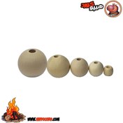 تصویر مهره های چوبی گرد 