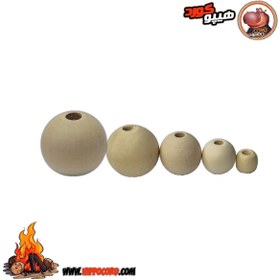 تصویر مهره های چوبی گرد 