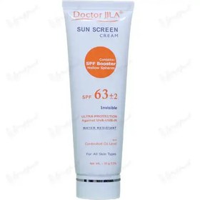 تصویر کرم ضد آفتاب دکتر ژیلا SPF63 بی رنگ Doctr jila Sun Screen cream SPF 63 invisible