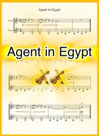 تصویر نت دوئت ویولن Agent in Egypt از David Bruce همراه با اجرای نت ویولن‌ها 