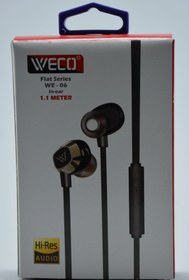 تصویر هندزفری سیم دار وکوWECO مدل WE-06 - مشکی WECO WE-06 Handsfree