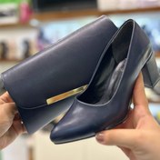 تصویر ست کیف و کفش سورمه ای زنانه کد ۴۷ 