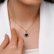 تصویر پلاک قلب نگین دار Xuping 