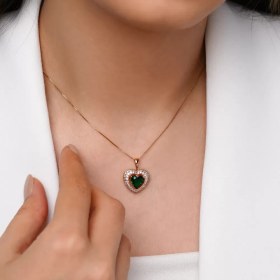 تصویر پلاک قلب نگین دار Xuping 