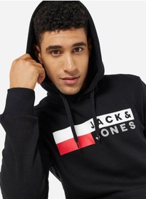 تصویر هودی با لوگو مردانه برند jack & jones LOGO SWEAT HOODIE