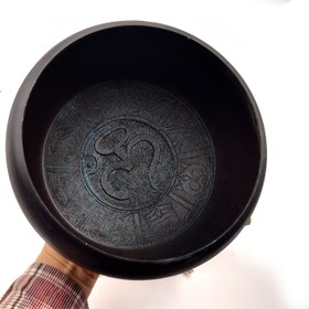 تصویر کاسه تبتی آلومینیوم مشکی 18cm 