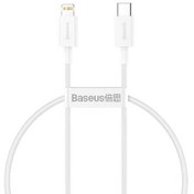 تصویر کابل فست شارژ پاوربانکی لایتنینگ به تایپسی 25 سانتیمتری بیسوس Baseus Superior Cable USB Type-C Lightning Power Delivery 20W CATLYS-02 
